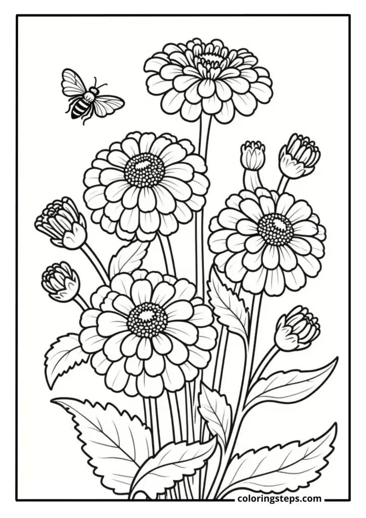Cheerful Zinnia Garden