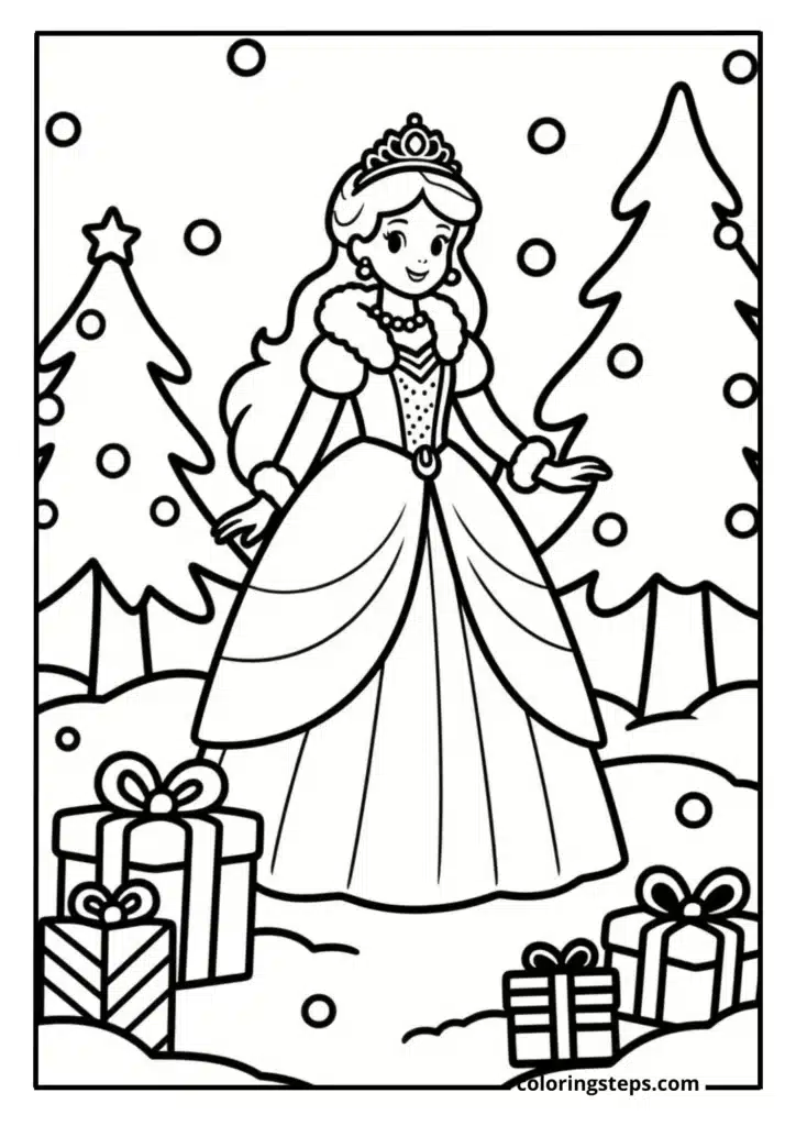 princess in elegant winter clothing  1