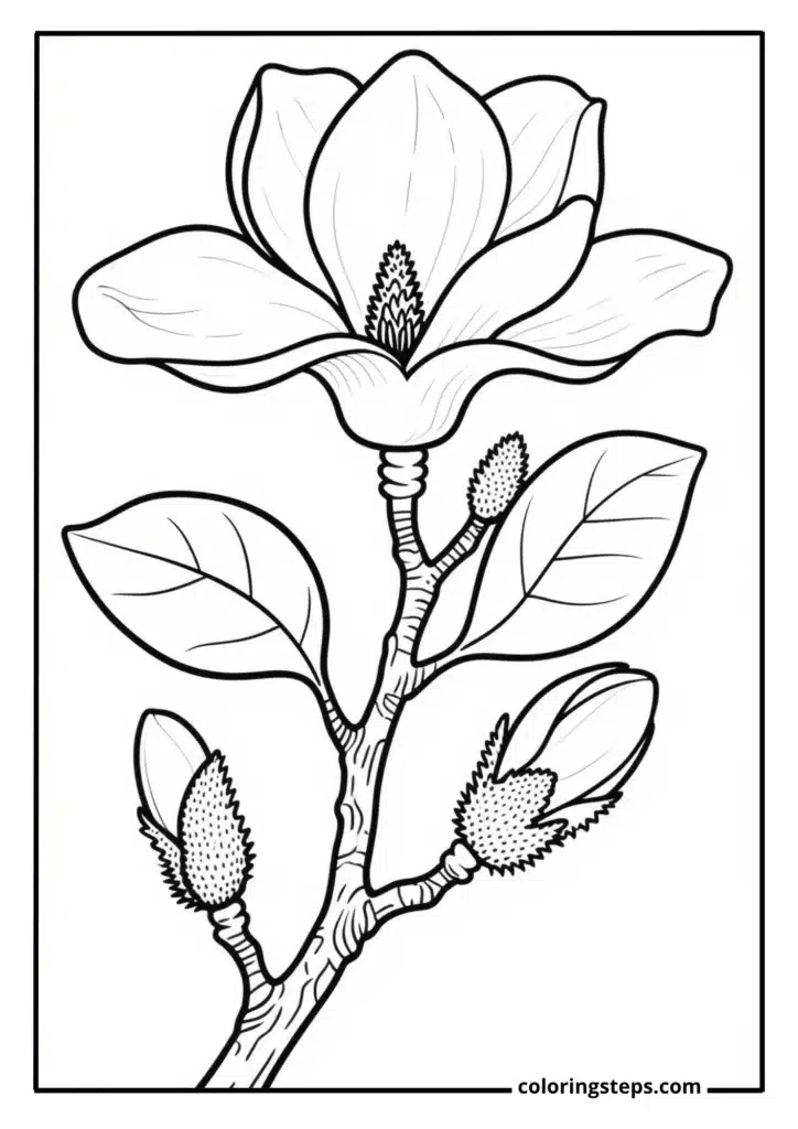Elegant Magnolia Branch