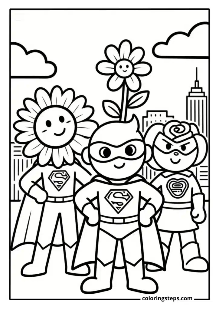 Flower Superhero Squad