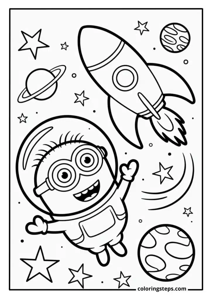 Minion Astronaut in Space 1