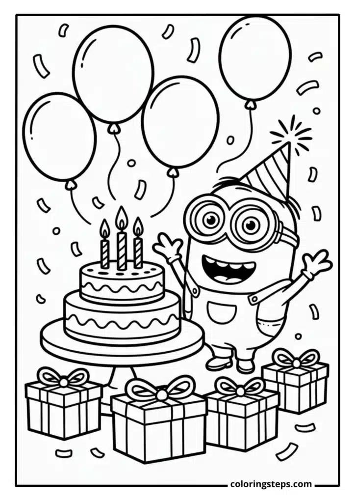 Minion Birthday Party Scene 1