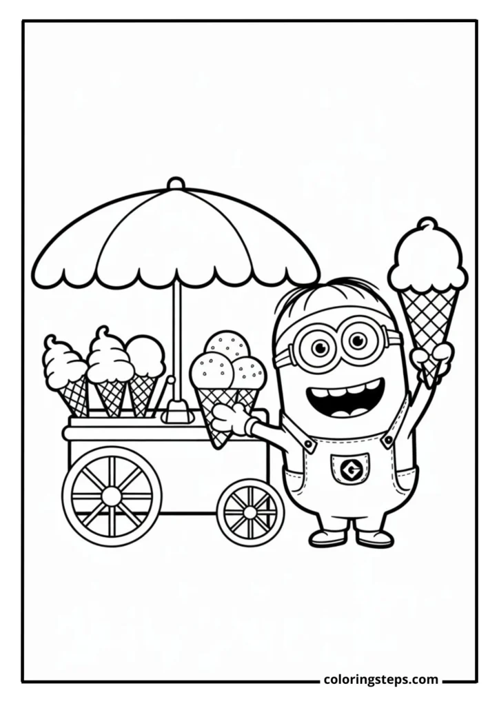 Minion Ice Cream Vendor