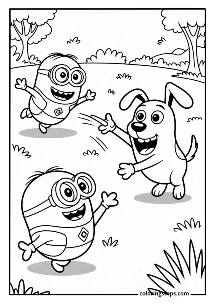 Minion with Pet Dog