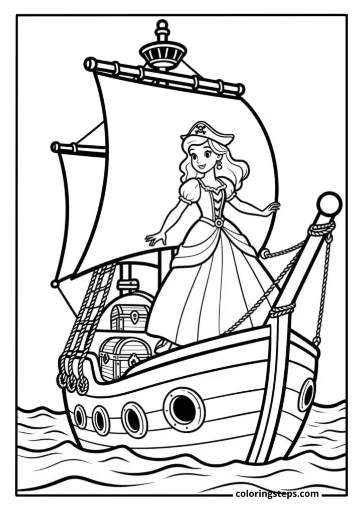 Pirate Princess on Ship