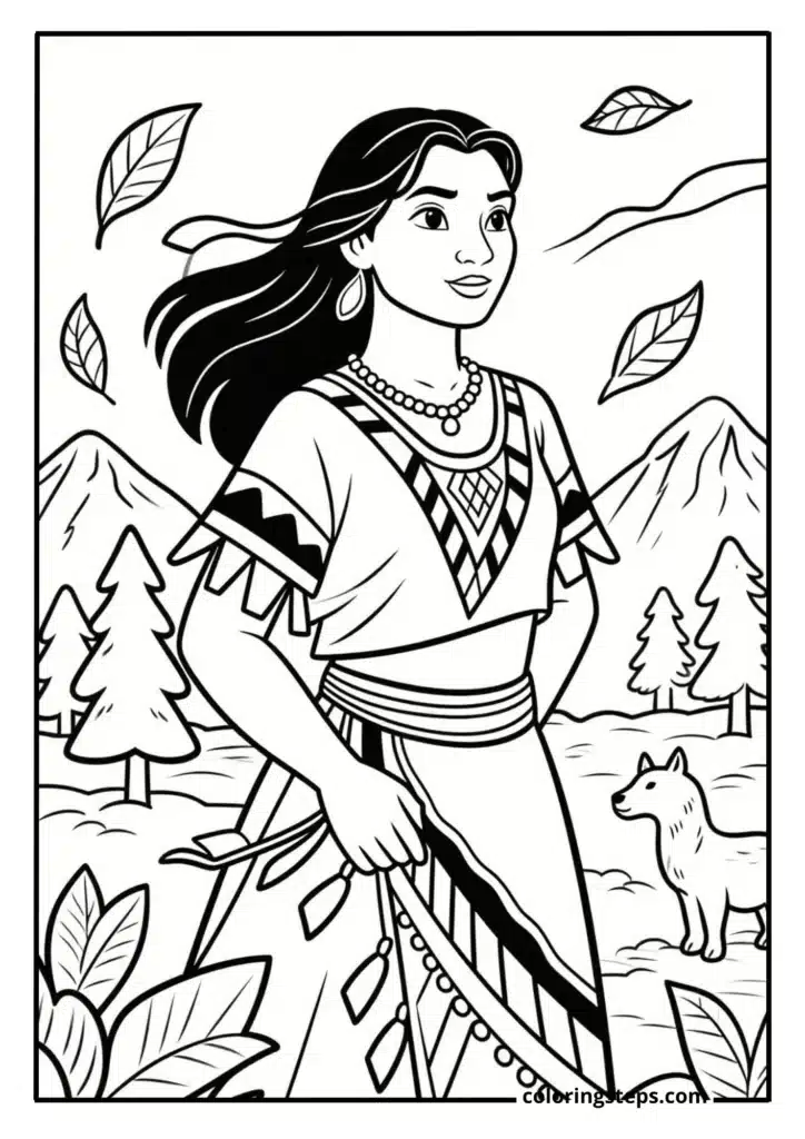 Pocahontas with Nature Elements