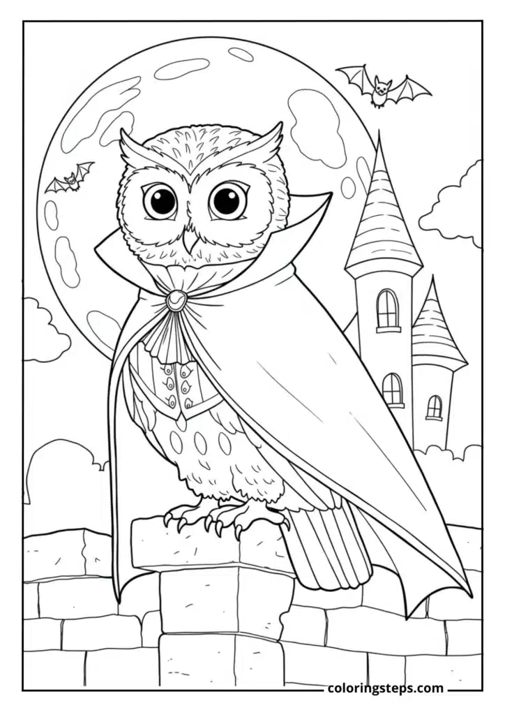 Vampire Owl with Cape