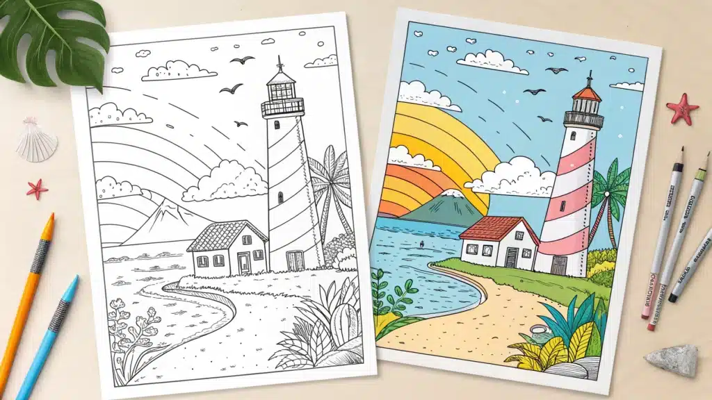 Summer Coloring Pages