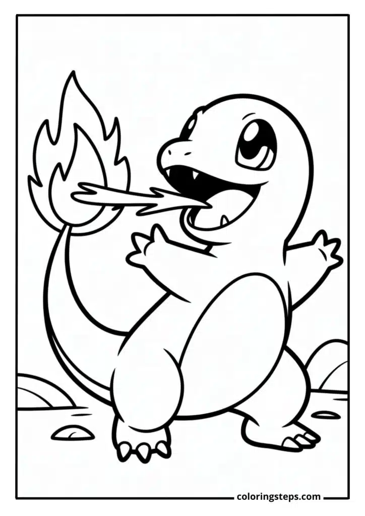 Charmander Breathing Fire