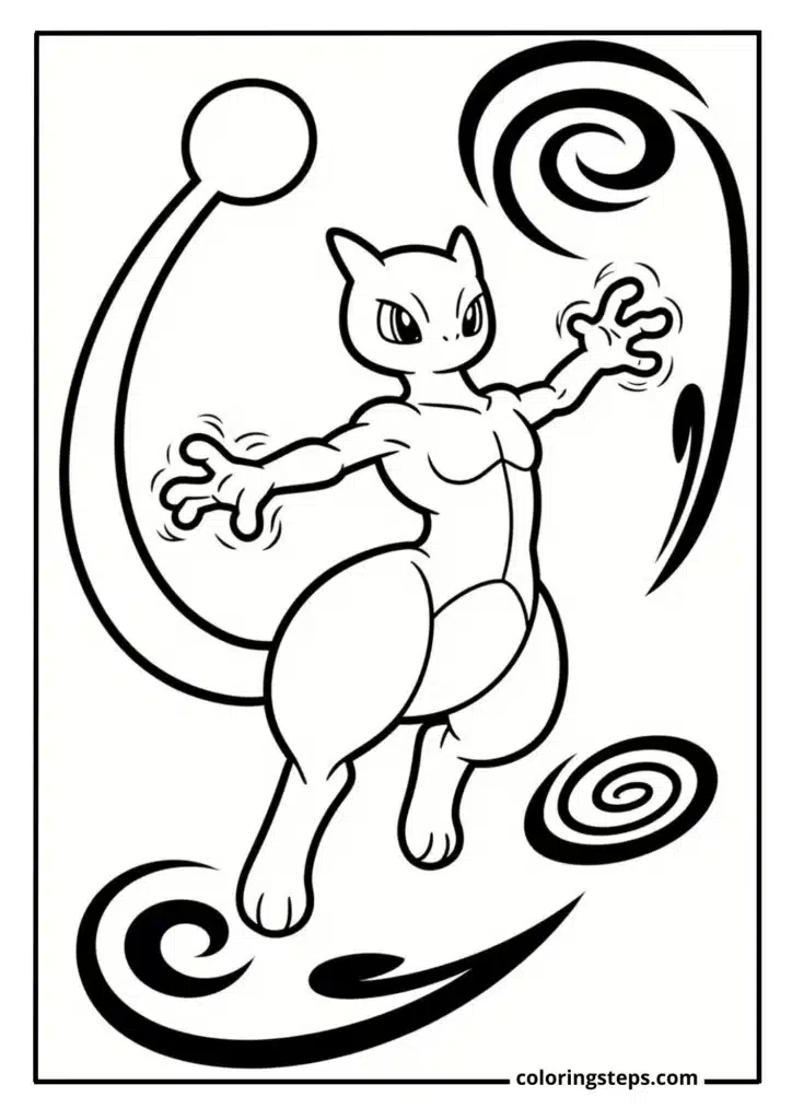 Mewtwo Psychic Power Display